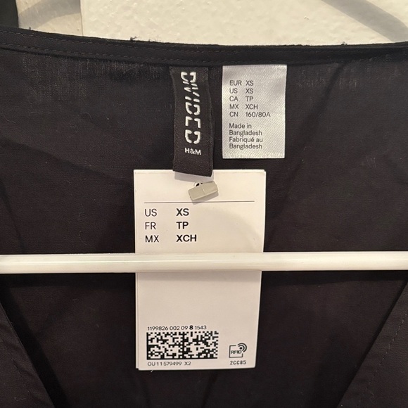 H&M Black Wrap Blouse - Picture 2 of 5